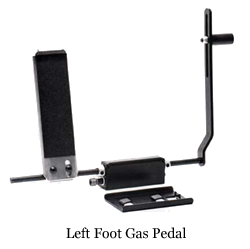 Left foot gas pedal