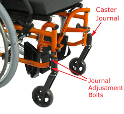 Wheelchair caster journal