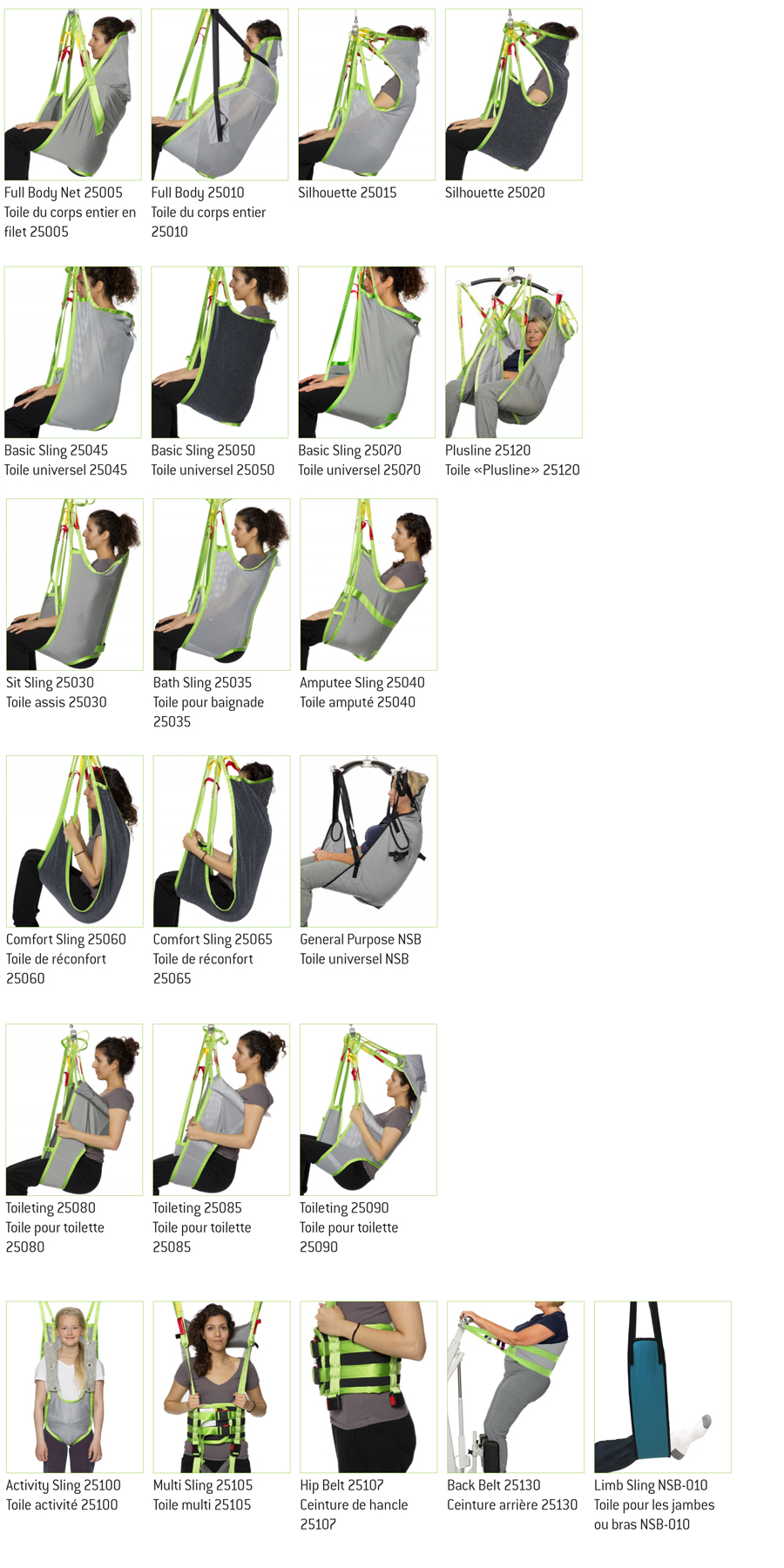 HeliQ Lift Sling Chart