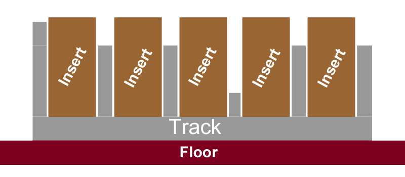 Sliding Glass Door Track with Inserts